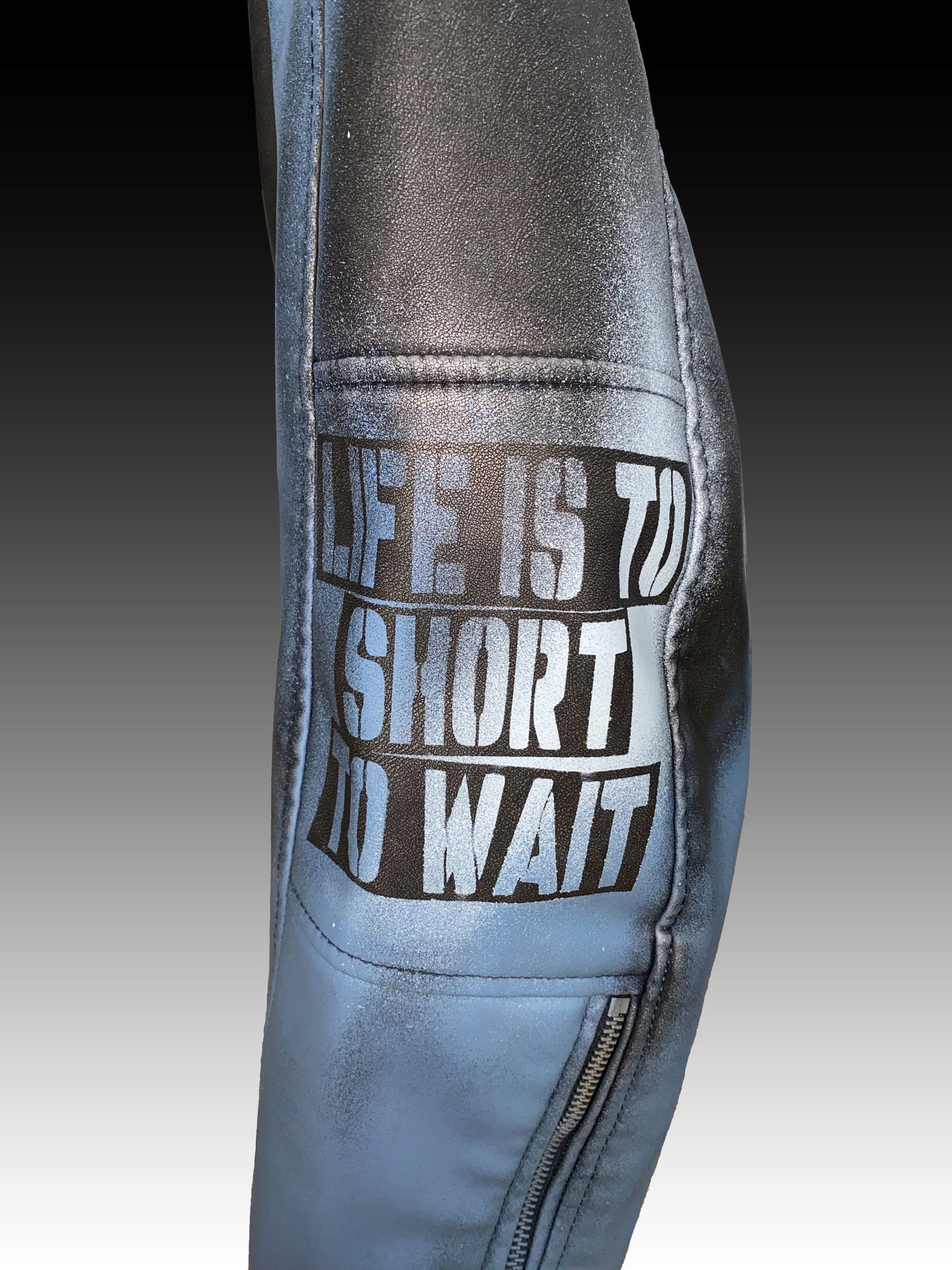 Dusty Blue - Lederjacke