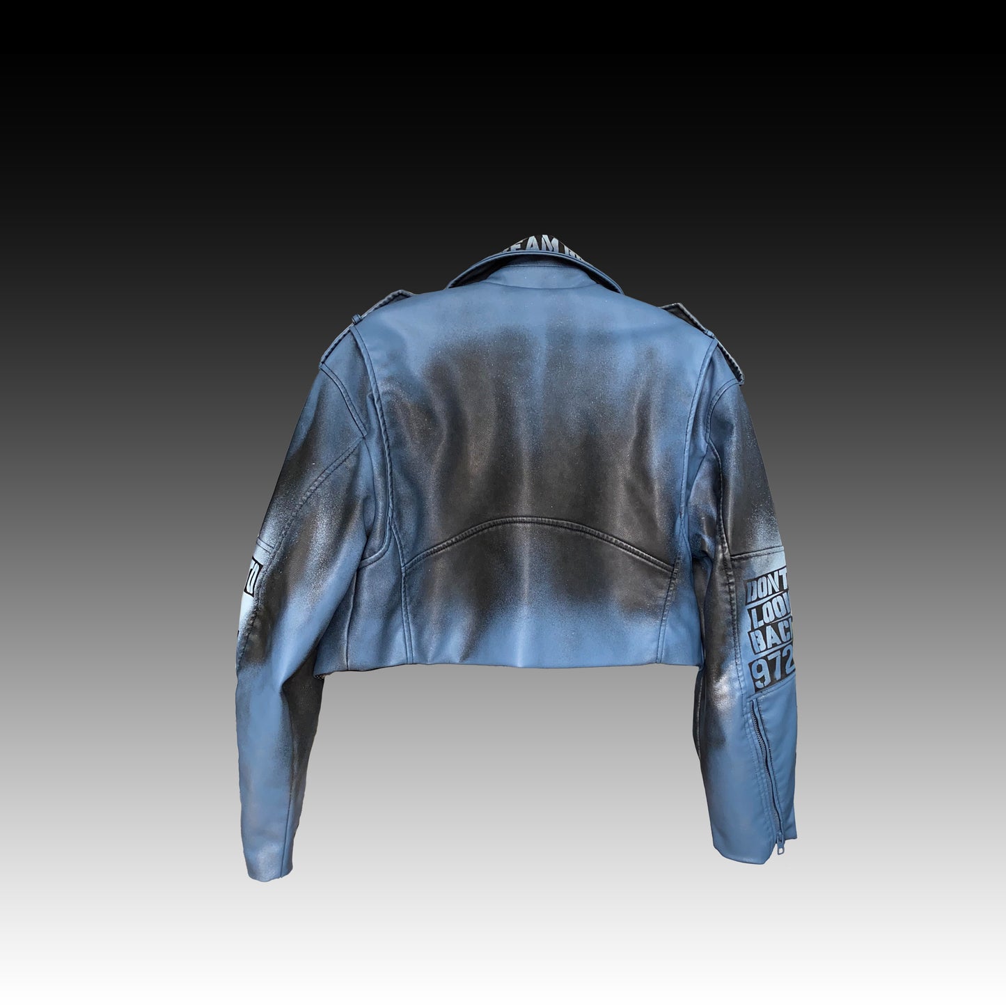 Dusty Blue - Lederjacke