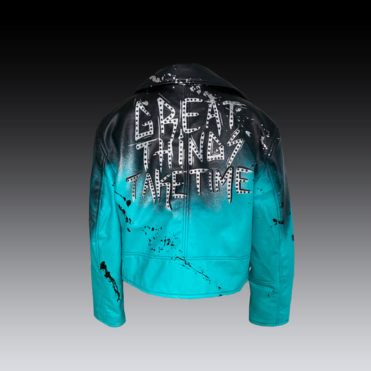 Great Things Take Time - Lederjacke