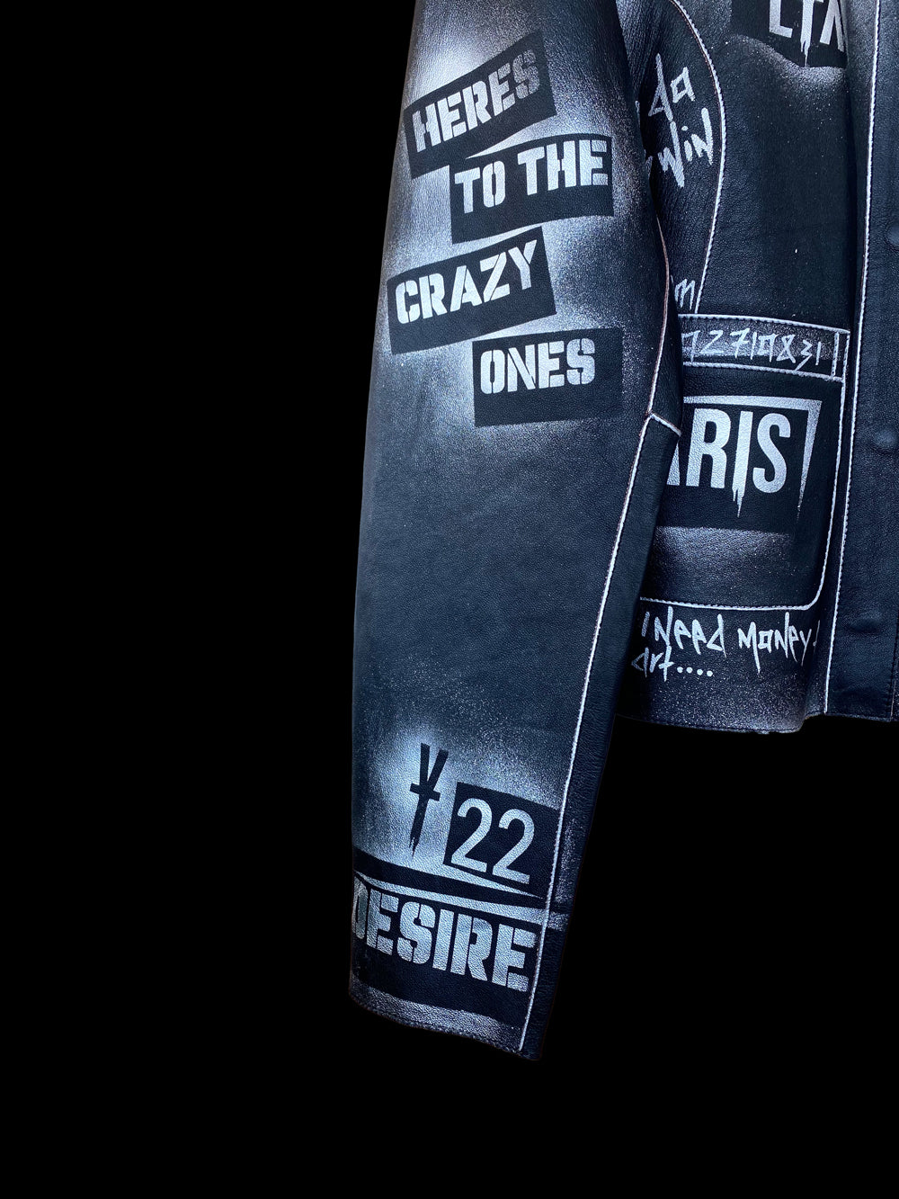 Blanco y negro - Chaqueta de cuero