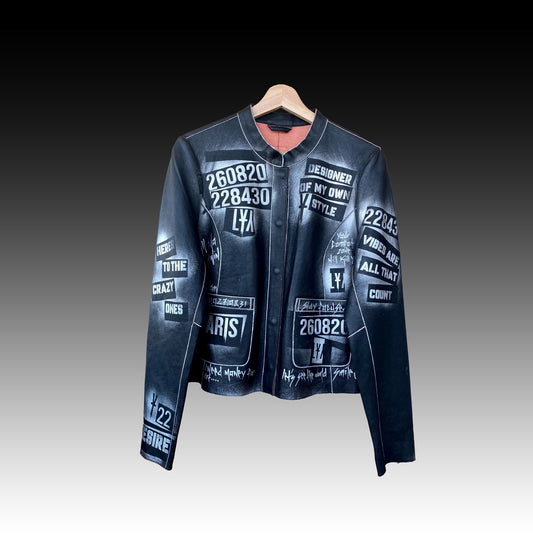 Blanco y negro - Chaqueta de cuero