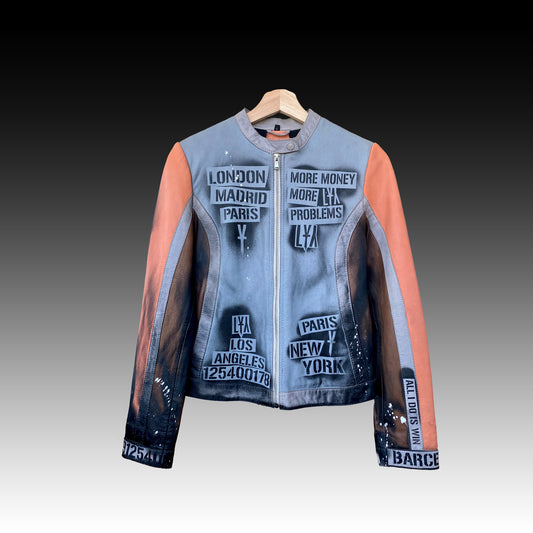 Color Block - Lederjacke