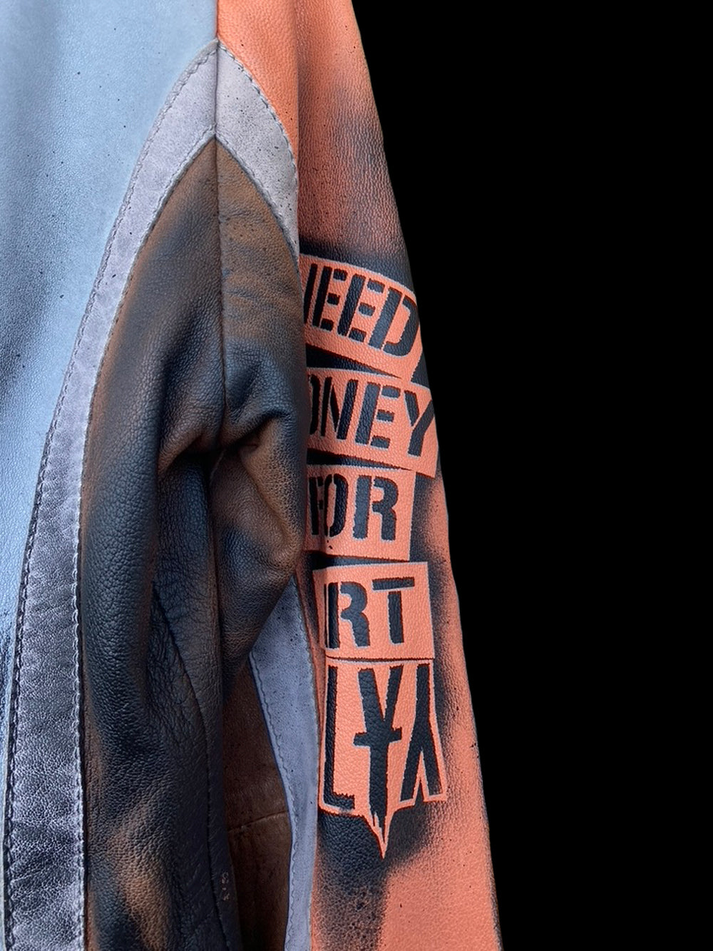 Color Block - Lederjacke
