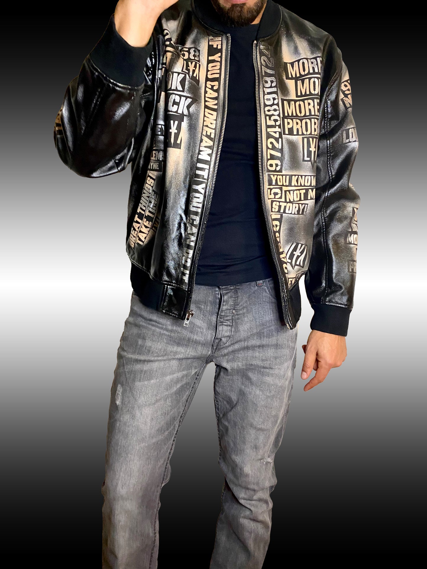 Coffee - leather jacket