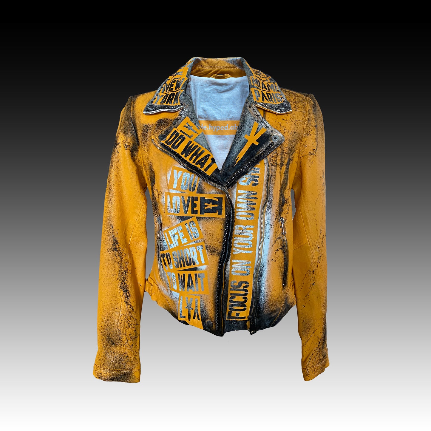 Edgy Orange - Leather Jacket